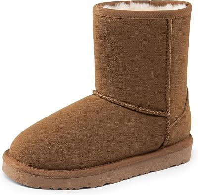 Kids' Short Fuzzy-Lined Winter Boots
